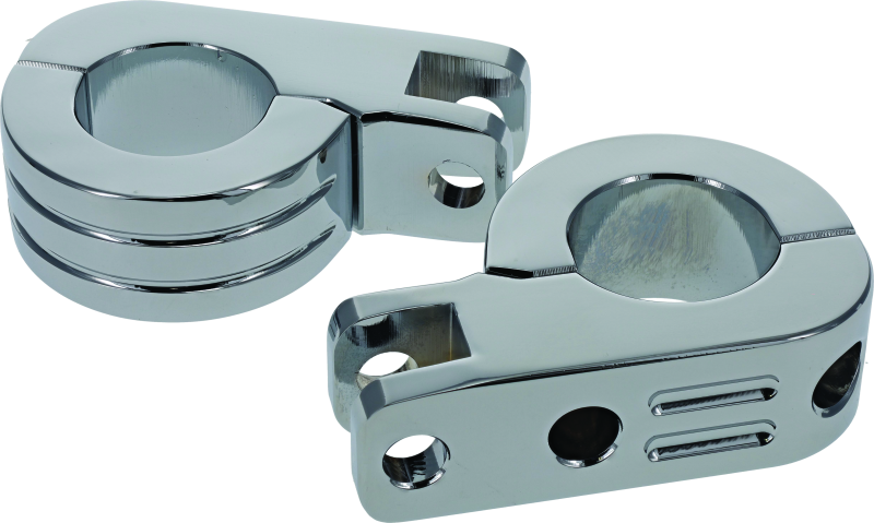 Bikers Choice 502318 - BKC502318 - Bikers Choice Chrome Billet Highway Peg Mounts for 1.25 Inch Engine Guard Universal Custom Pr - Shipped in Europe - Tuningsupply.com
