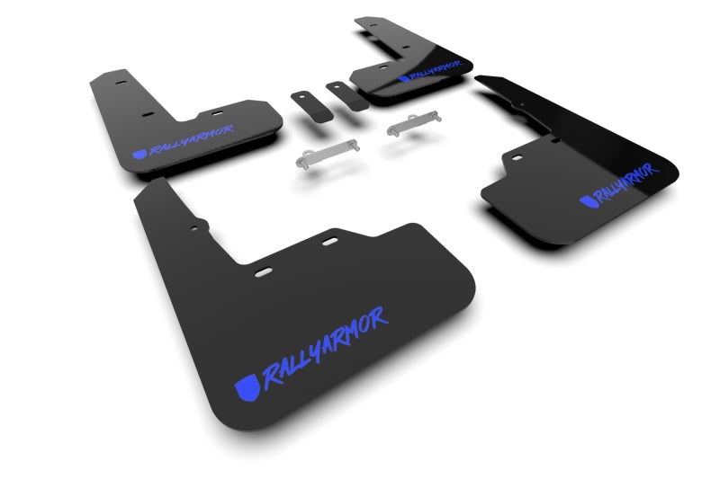 Rally Armor MF92-UR-BLK/BL-X - RALMF92-UR-BLK/BL-X - Rally Armor 22-25 Subaru WRX Black UR Mud Flap Altered Font Blue Logo - Shipped in Europe - Tuningsupply.com