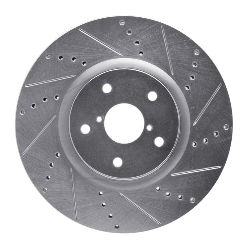 R1 Concepts 631-13016R - RNC631-13016R - R1 05-20 Subaru WRX Front Right Drilled & Slotted Silver Brake Rotor - Shipped in Europe - Tuningsupply.com
