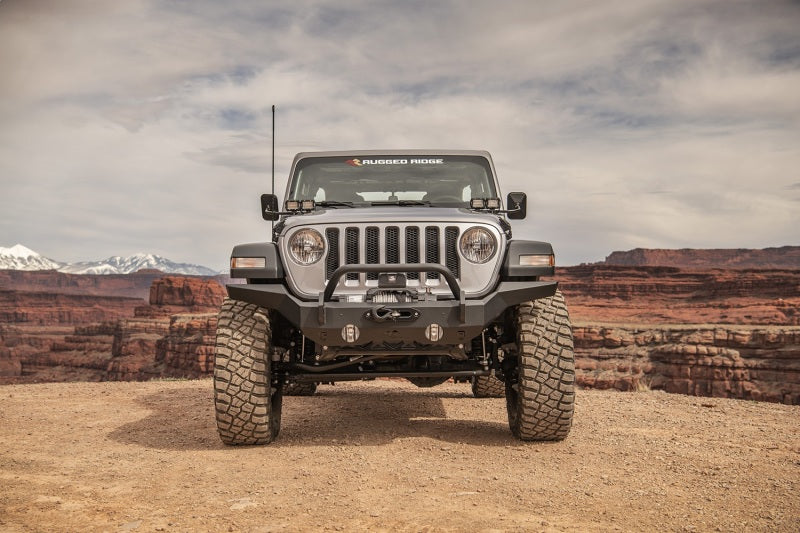 Rugged Ridge 11540.31 - RUG11540.31 - Rugged Ridge HD Bumper Full Width Front 07-18 Jeep Wrangler JK 18-20 Jeep Wrangler JL 2020 JT - Shipped in Europe - Tuningsupply.com