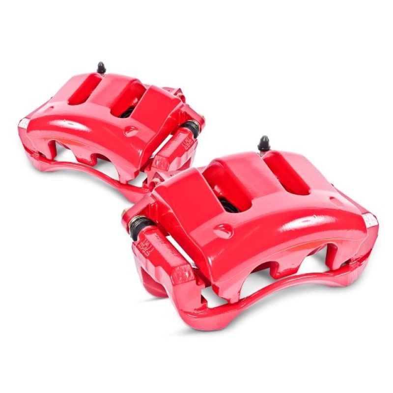 PowerStop S5302 - PSBS5302 - Power Stop 11-19 Chevrolet Silverado 2500 HD Front Red Calipers w/Brackets - Pair - Shipped in Europe - Tuningsupply.com