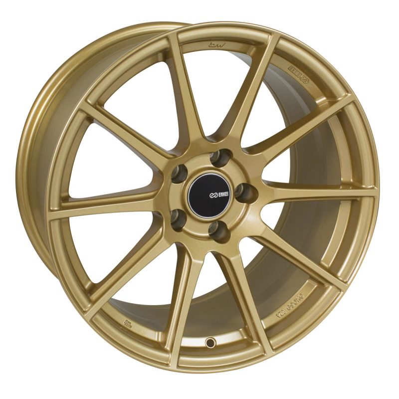 Enkei 499-880-8045GG - ENK499-880-8045GG - Enkei TS10 18x8 45mm Offset 5x100 Bolt Pattern 72.6mm Bore Dia Gold Wheel - Shipped in Europe - Tuningsupply.com
