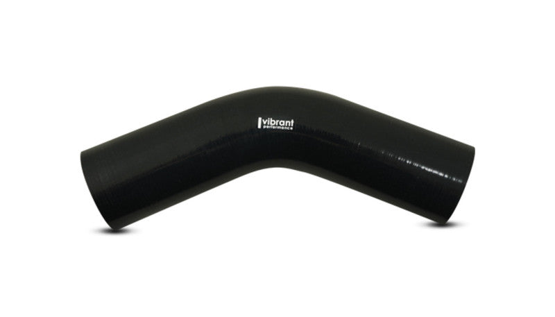 Vibrant 27909 - VIB27909 - Vibrant 45 Degree Silicone Elbow 2.375in ID x 5.00in Leg Length - Black - Shipped in Europe - Tuningsupply.com