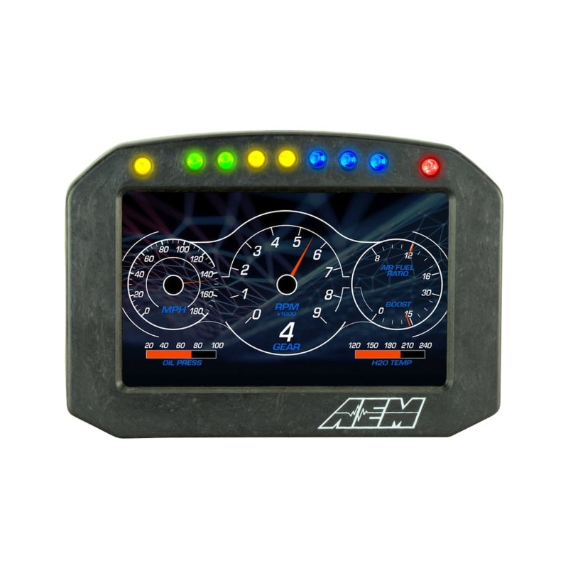 AEM 30-5602F - AEM30-5602F - AEM CD-5G Carbon Flush Digital Dash Display w/ Internal 20Hz GPS & Antenna - Shipped in Europe - Tuningsupply.com