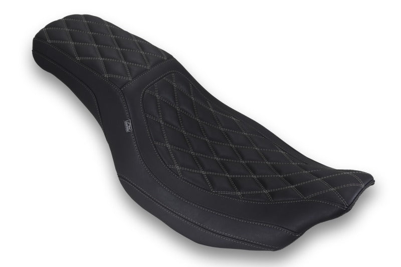 Mustang Motorcycle 88514GM - MMP88514GM - Mustang 23-25 HD Dble Diamond Low Squareback CVO Road Glide (ST), Rd Glide and Str Glide Black/GM - Shipped in Europe - Tuningsupply.com