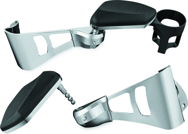 Kuryakyn 8955 - KUR8955 - Kuryakyn Passenger Armrests 14-Up Touring and Tri Glide Chrome - Shipped in Europe - Tuningsupply.com