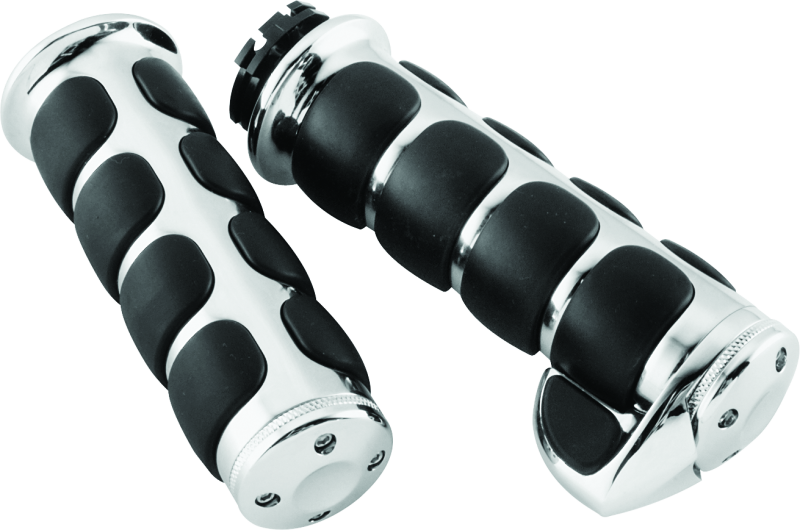 Kuryakyn 6212 - KUR6212 - Kuryakyn ISO Grips With Throttle Boss Dual Cable Chrome - Shipped in Europe - Tuningsupply.com
