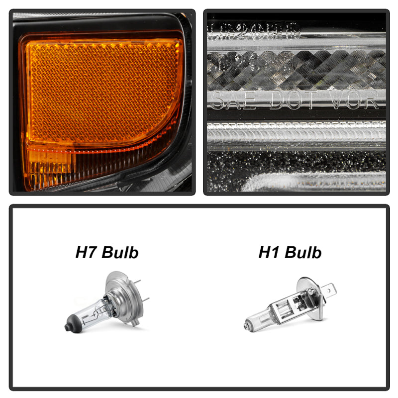 SPYDER - SPY5088796 - Spyder 20-23 Chevy Silverado 2500/3500 Proj Headlights - LED DRL - Black PRO-YD-CSHD20SI-SEQ-BK - Shipped in Europe - Tuningsupply.com