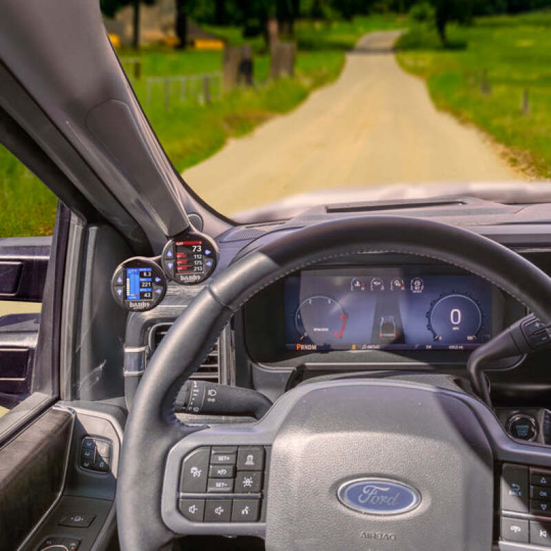 Banks Power 63383 - GBE63383 - Banks Gauge Pod Kit 2023-2024 Ford F250-450 & 2021-24 F150 iDash Stealth Pod Mount - Dual Gauge - Shipped in Europe - Tuningsupply.com