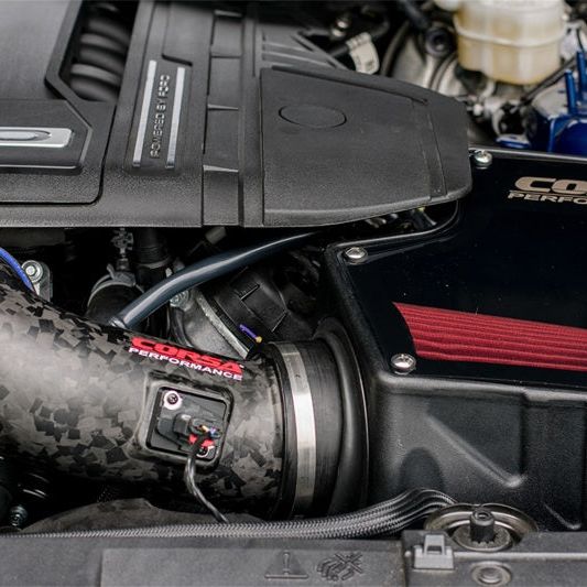 CORSA Performance 44007D-MF - COR44007D-MF - Corsa 2018-2023 Ford Mustang GT 5.0L V8 Forged Carbon Fiber Air Intake w/ DryTech 3D No Oil Filter - Shipped in Europe - Tuningsupply.com