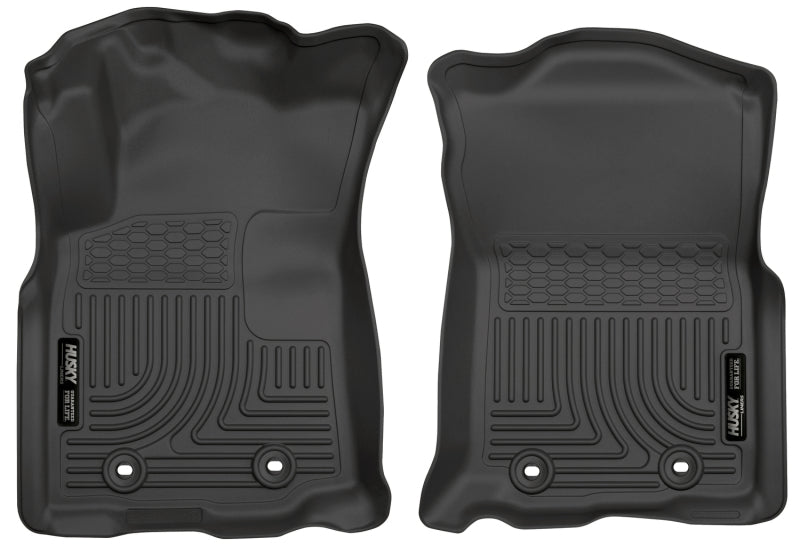 Husky Liners 13981 - HSL13981 - Husky Liners 2018 Toyota Tacoma Double Cab w/ Standard Trans WeatherBeater Black Front Floor Liners - Shipped in Europe - Tuningsupply.com