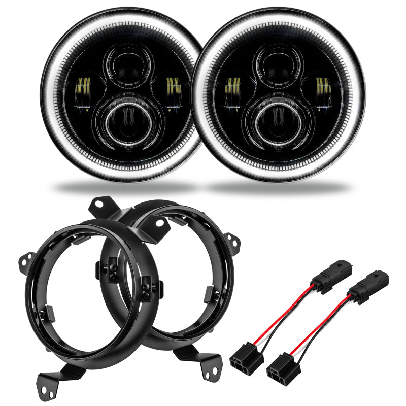 ORACLE Lighting 5769J-001 - ORL5769J-001 - Oracle Jeep Wrangler JL/Gladiator JT 7in. High Powered LED Headlights (Pair) - White - Shipped in Europe - Tuningsupply.com