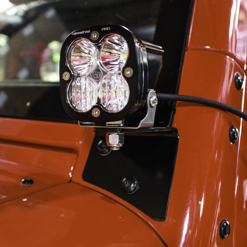 Baja Designs - BAJ447797 - Baja Designs 07-18 Jeep Wrangler JK Squadron Pro Spot A-Pillar Kit LED Light Pods - White - Shipped in Europe - Tuningsupply.com