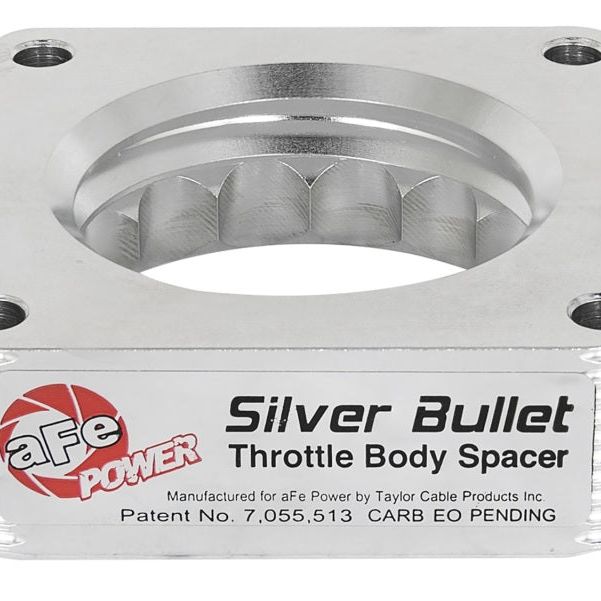 aFe 46-36008 - AFE46-36008 - aFe Silver Bullet Throttle Body Spacer 03-06 Nissan 350Z V6 3.5L (VQ35DE) - Shipped in Europe - Tuningsupply.com