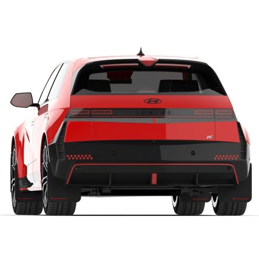 Rally Armor MF117-UR-BLK-RD - RALMF117-UR-BLK-RD - Rally Armor 2025 Hyundai Ioniq 5 N Black Mud Flap w/Red Logo - Shipped in Europe - Tuningsupply.com