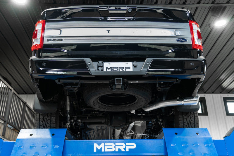 MBRP PS5221AL - MBRPS5221AL - MBRP 2021+ Ford F-150 Powerboost Hybrid 3in Single Side Exit - Aluminized Steel - Shipped in Europe - Tuningsupply.com