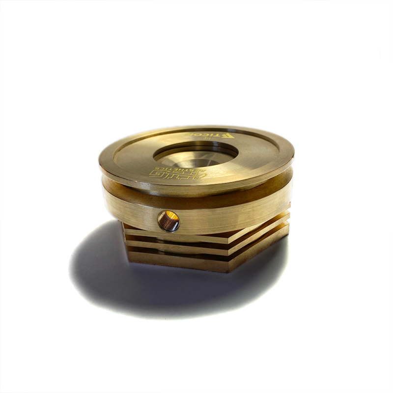 Ticon 903-75076-1001 - TIC903-75076-1001 - Ticon Industries Tig Aesthetics 3in Universal V-Band Heat Sink w/ Purge - Tellurium Copper - Shipped in Europe - Tuningsupply.com