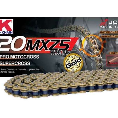 RK Chain GB520MXZ5-120 - RKCGB520MXZ5-120 - RK Chain GB520MXZ5-120L - Gold - Shipped in Europe - Tuningsupply.com