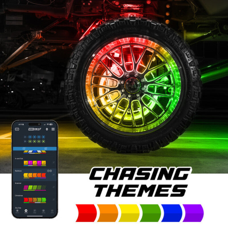 XKGLOW MX-WHEEL-KITB - XKGMX-WHEEL-KITB - XK Glow XKmax 16.5in LED Ultra 3-Row Wheel Ring Light Kit w/ RGBW Color Chasing - Shipped in Europe - Tuningsupply.com