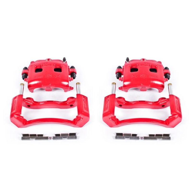 PowerStop S4832 - PSBS4832 - Power Stop 02-05 Dodge Ram 1500 Front Red Calipers w/Brackets - Pair - Shipped in Europe - Tuningsupply.com