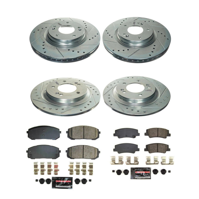 PowerStop K8809 - PSBK8809 - Power Stop 20-22 Hyundai Sonata Front & Rear Z23 Evolution Brake Kit - Shipped in Europe - Tuningsupply.com