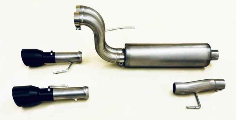 Gibson 69226B - GIB69226B - Gibson 2024 Ford F150 5.0L Black Elite Stainless Steel Split Rear Exhaust - Shipped in Europe - Tuningsupply.com