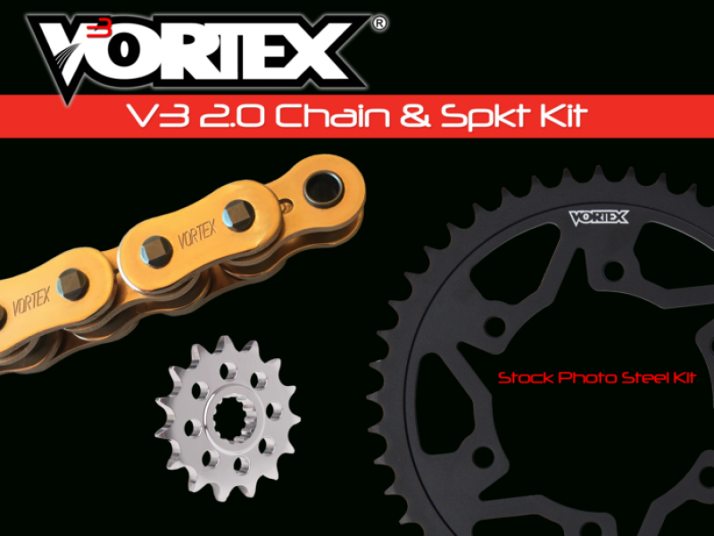 Vortex Racing CKG6378 - VTXCKG6378 - Vortex Racing V3 2.0 Chain and Sprocket Kit 3567-16,642CS-41,G525RX3-114- Gold - Shipped in Europe - Tuningsupply.com