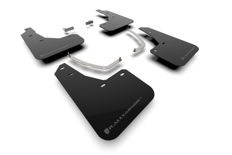 Rally Armor MF137-UR-BLK-SIL - RALMF137-UR-BLK-SIL - Rally Armor 2025 Hyundai Ioniq 5 PE Black UR Mud Flap w/Silver Logo - Shipped in Europe - Tuningsupply.com