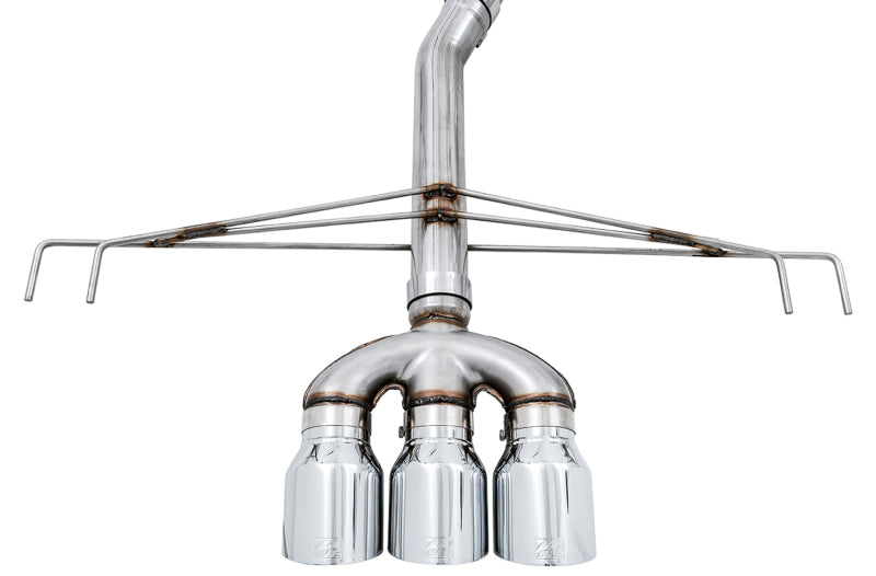 AWE Tuning 3020-52000 - AWE3020-52000 - AWE Tuning 2017+ Honda Civic Type R Track Edition Exhaust w/Front Pipe & Triple Chrome Silver Tips - Shipped in Europe - Tuningsupply.com