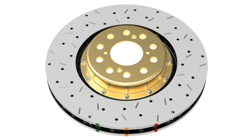 DBA DBA52224V2GLDXS - DBADBA52224V2GLDXS - DBA 08-17 Mitsubishi Evo X Front Drilled & Slotted 5000 Series 2 Piece Rotor w/ Gold Hat - Shipped in Europe - Tuningsupply.com