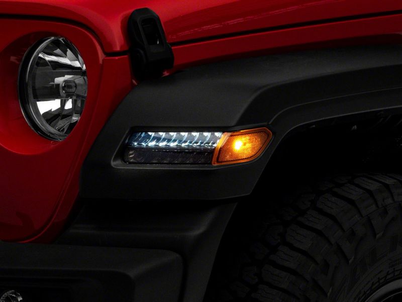 Raxiom J155019-JL - RAXJ155019-JL - Raxiom 18-23 Jeep Wrangler JL Sport Axial Series SEQL LED Parking/Turn Signal Lights- Smoked - Shipped in Europe - Tuningsupply.com