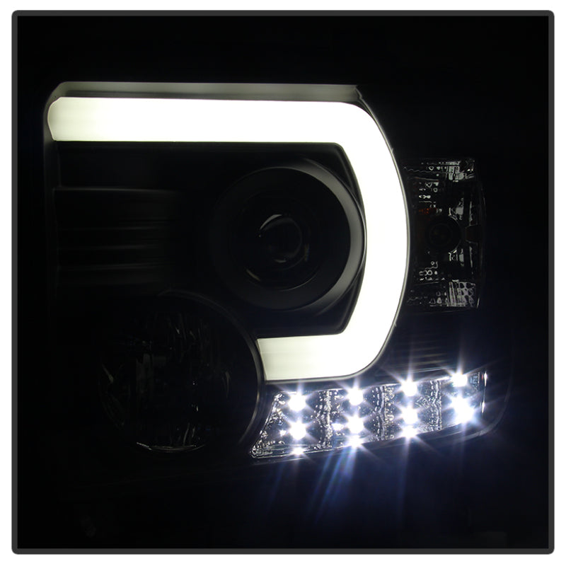 SPYDER 5080523 - SPY5080523 - Spyder GMC Sierra 14-16 Projector Headlights Light Bar DRL Black PRO-YD-GS14-LBDRL-BK - Shipped in Europe - Tuningsupply.com