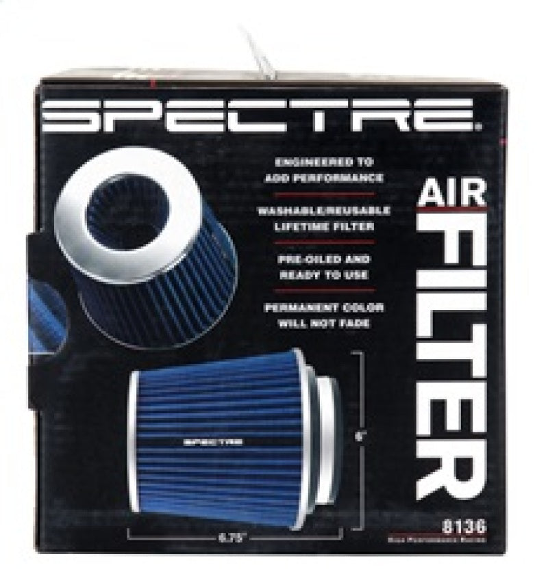 Spectre 8136 - SPE8136 - Spectre Adjustable Conical Air Filter 5-1/2in. Tall (Fits 3in. / 3-1/2in. / 4in. Tubes) - Blue - Shipped in Europe - Tuningsupply.com