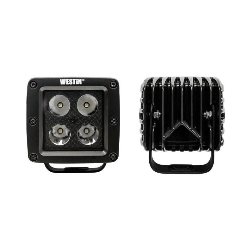 Westin 09-12205B-PR - WES09-12205B-PR - Westin HyperQ LED Auxiliary Lights 3in x 3in cube 20w Flood - Black - Shipped in Europe - Tuningsupply.com