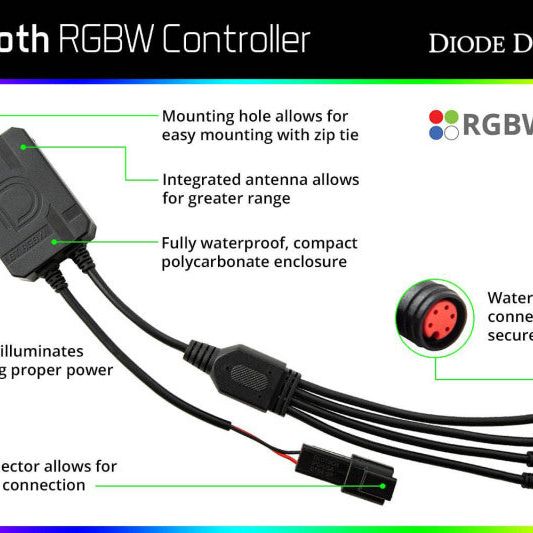 Diode Dynamics DD3066 - DIODD3066 - Diode Dynamics - Bluetooth RGBW M8 Controller 1ch - Shipped in Europe - Tuningsupply.com