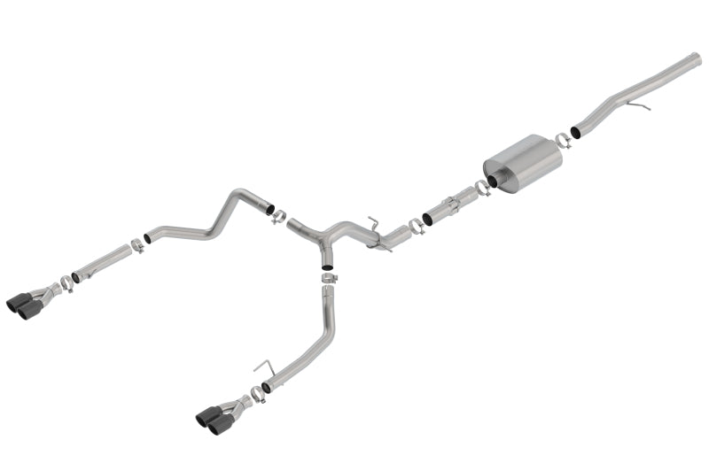 Borla 140776BC - BOR140776BC - Borla 19 Chevrolet Silverado/GMC Sierra 1500 6.2L SS ATAK Catback Exhaust - Black Chrome Tips - Shipped in Europe - Tuningsupply.com