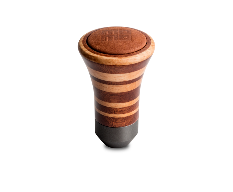 MOMO TROMAG - MOMTROMAG - Momo Trofeo Heritage Shift Knob - Tall Wood, Layered Mahogany and Beechwood, Leather Insert Top - Shipped in Europe - Tuningsupply.com