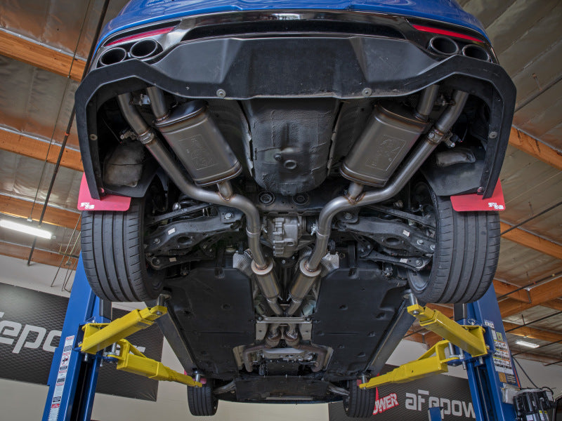 aFe 49-37025 - AFE49-37025 - aFe Gemini XV 2.5in 304 SS Cat-Back Exhaust w/Cut-Out 18-22 Kia Stinger V6 3.3L - Shipped in Europe - Tuningsupply.com
