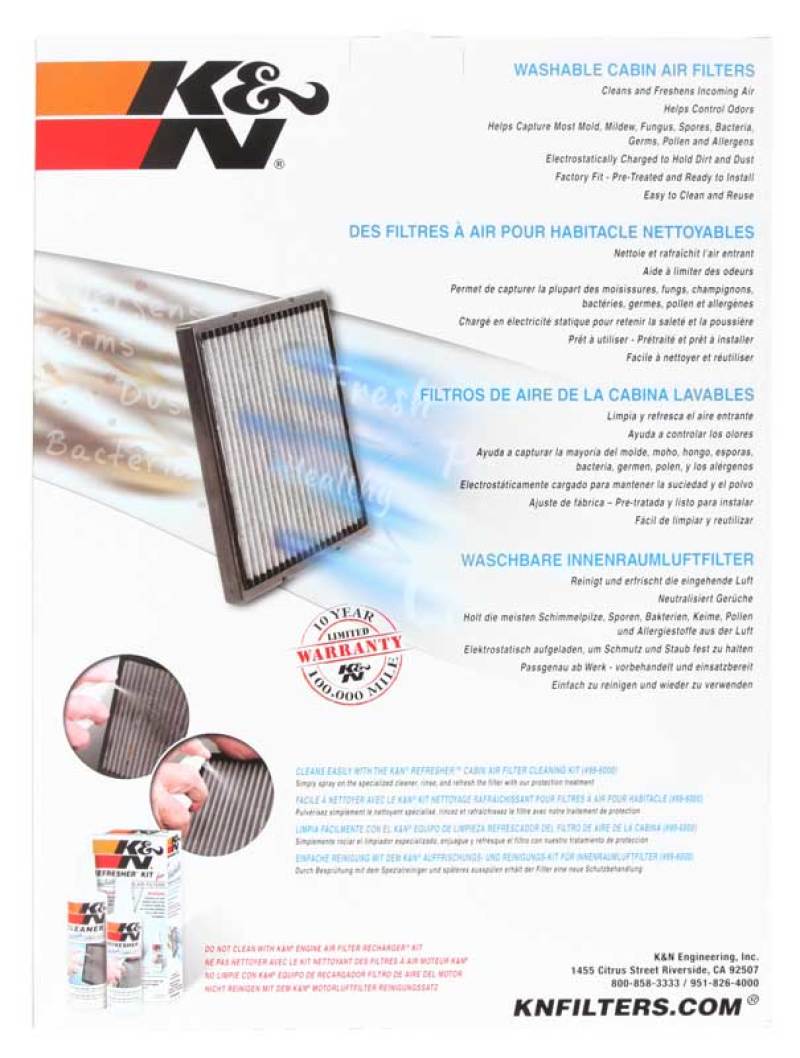 K&N Engineering VF4002 - KNNVF4002 - K&N Replacement Cabin Air Filter - Shipped in Europe - Tuningsupply.com