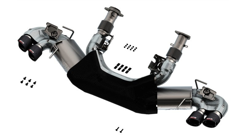 Borla 140839CF - BOR140839CF - Borla 2020 Chevrolet Corvette C8 6.2L ATAK 3in Exhaust System Dual Round Angle Cut Carbon Fiber Tips - Shipped in Europe - Tuningsupply.com