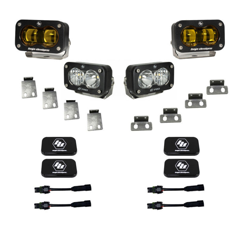 Baja Designs 448183 - BAJ448183 - Baja Designs 21+ Ford Raptor / 22+ Bronco S2 SAE Pro Fog Pocket Light Kit - Shipped in Europe - Tuningsupply.com