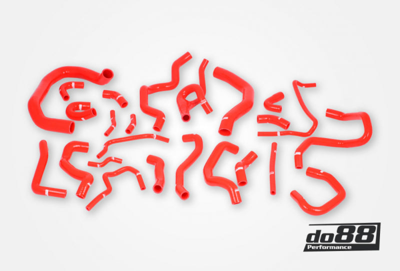 do88 DO88-KIT187R - DOBDO88-KIT187R - do88 Audi/Seat/Skoda/Volkswagen 1.8T/2.0T (MQB) Coolant Hoses (24 pcs) - Red - Shipped in Europe - Tuningsupply.com