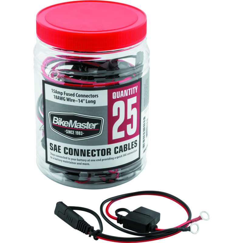 BikeMaster 152492 - BKM152492 - BikeMaster SAE Wire w/Fuse - 25 Piece Tub - Shipped in Europe - Tuningsupply.com