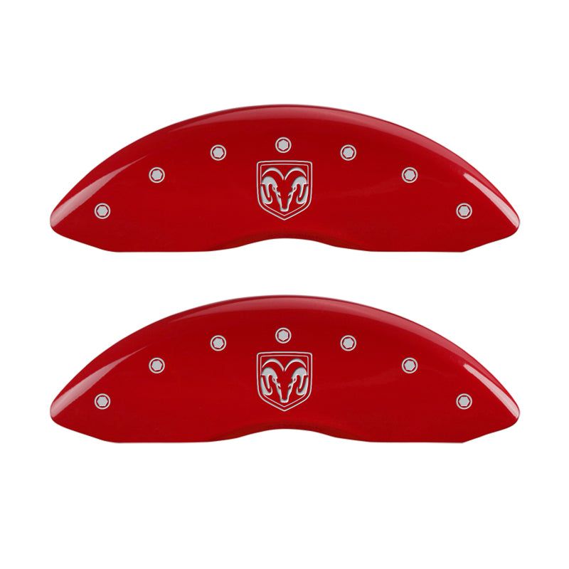 MGP 55002SRMHRD - MGP55002SRMHRD - MGP 4 Caliper Covers Engraved Front RAM Engraved Rear RAMHEAD Red finish silver ch - Shipped in Europe - Tuningsupply.com