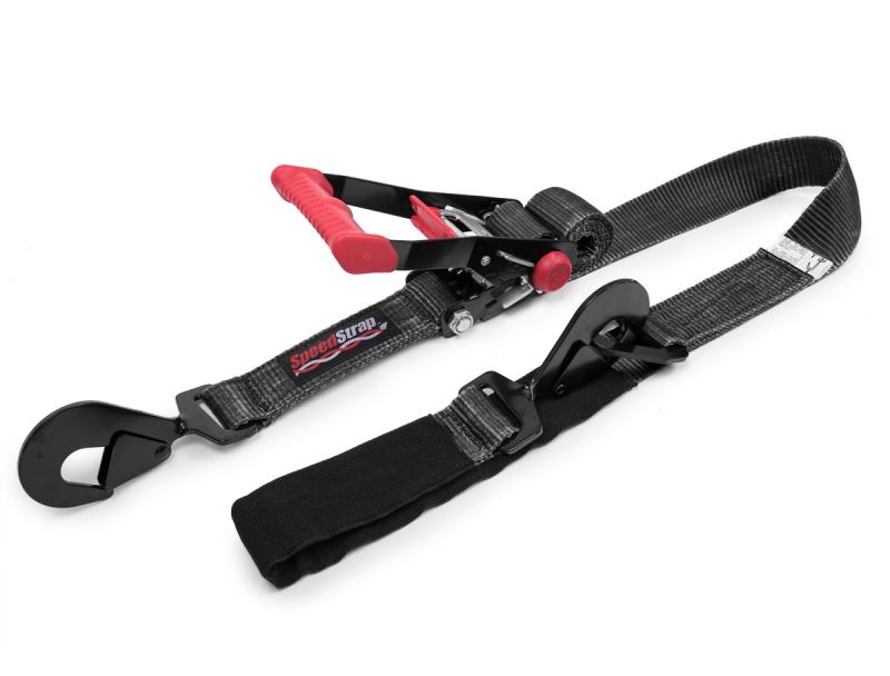 SpeedStrap 27001-US - SSP27001-US - SpeedStrap 2In x 8Ft Ratchet Tie Down w/ Twisted Snap Hooks & Axle Strap Combo - Black - Shipped in Europe - Tuningsupply.com