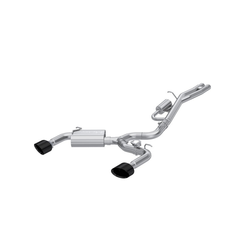 MBRP PS46103BC - MBRPS46103BC - MBRP 17-20 Audi RS3 2.5T T304 SS 3in Cat-Back Dual Split Rear w/ Oval Black Chrome Tips - Shipped in Europe - Tuningsupply.com