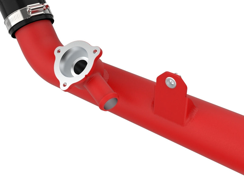 aFe 46-20658-R - AFE46-20658-R - aFe Bladerunner 2-1/4 IN Aluminum Hot Charge Pipe Black 20-23 Ford Explorer/Explorer ST - Red - Shipped in Europe - Tuningsupply.com