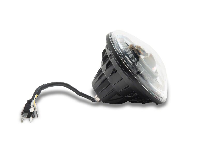 Raxiom J211420 - RAXJ211420 - Raxiom 07-08 Jeep Wrangler JK Hi Output LED Headlights/Angel Eye DRL- Black Housing- Clear Lens - Shipped in Europe - Tuningsupply.com