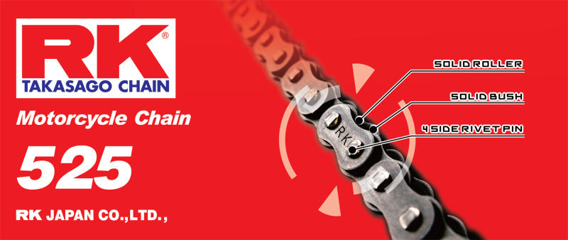 RK Chain 525-120 - RKC525-120 - RK Chain RK-M 525-120L - Natural - Shipped in Europe - Tuningsupply.com