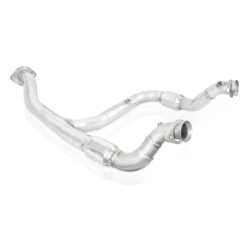 Stainless Works FT16ECODPCAT - SSWFT16ECODPCAT - Stainless Works 15-18 F-150 3.5L Downpipe 3in High-Flow Cats Y-Pipe Factory Connection - Shipped in Europe - Tuningsupply.com